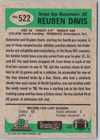 1991 Bowman Football Reuben Davis #522