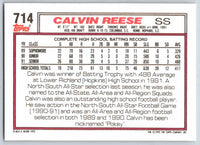 1992 Topps Calvin Reese #714