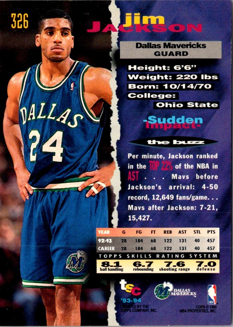 1993 Stadium Club Jim Jackson