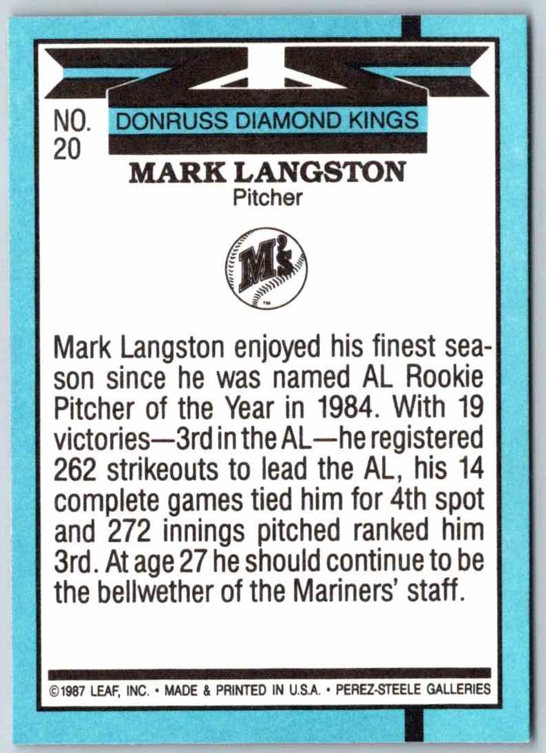 1988 Donruss Mark Langston