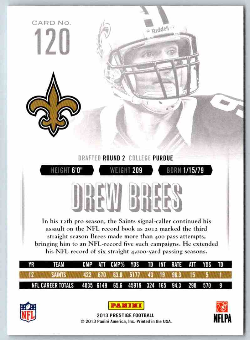 2014 Prestige Drew Brees