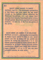 1983 O-Pee-Chee Bob Sauve #61