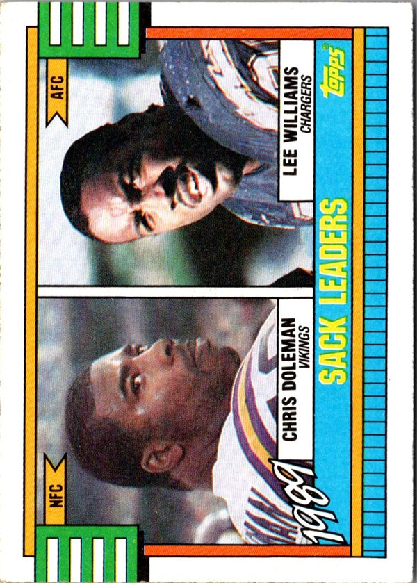1990 Topps 1989 Sack Leaders - Chris Doleman/Lee Williams #193