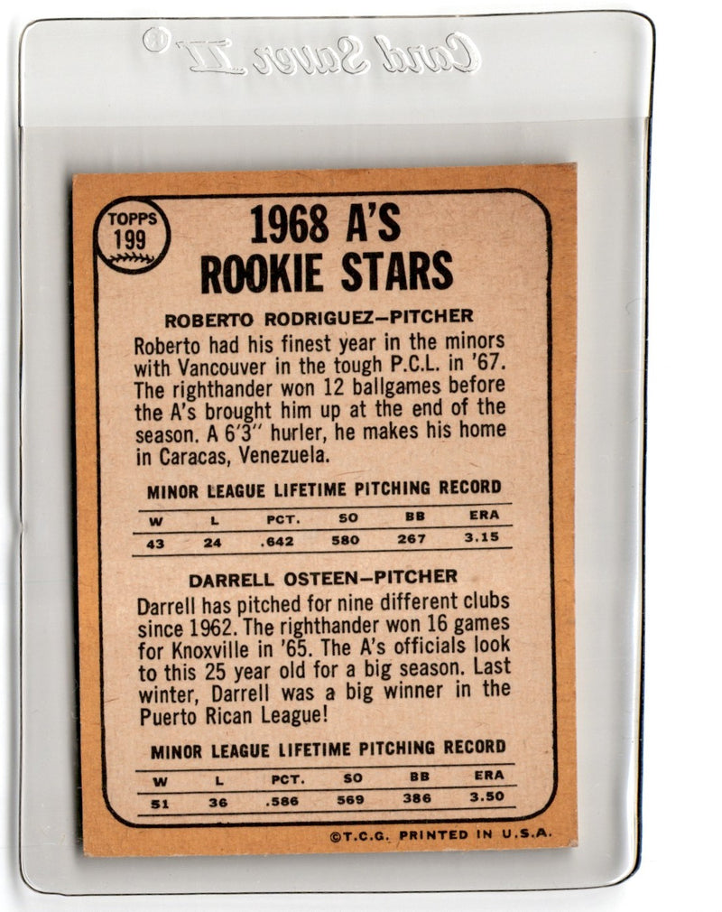 1968 Topps Roberto Rodriguez/Darrell Osteen