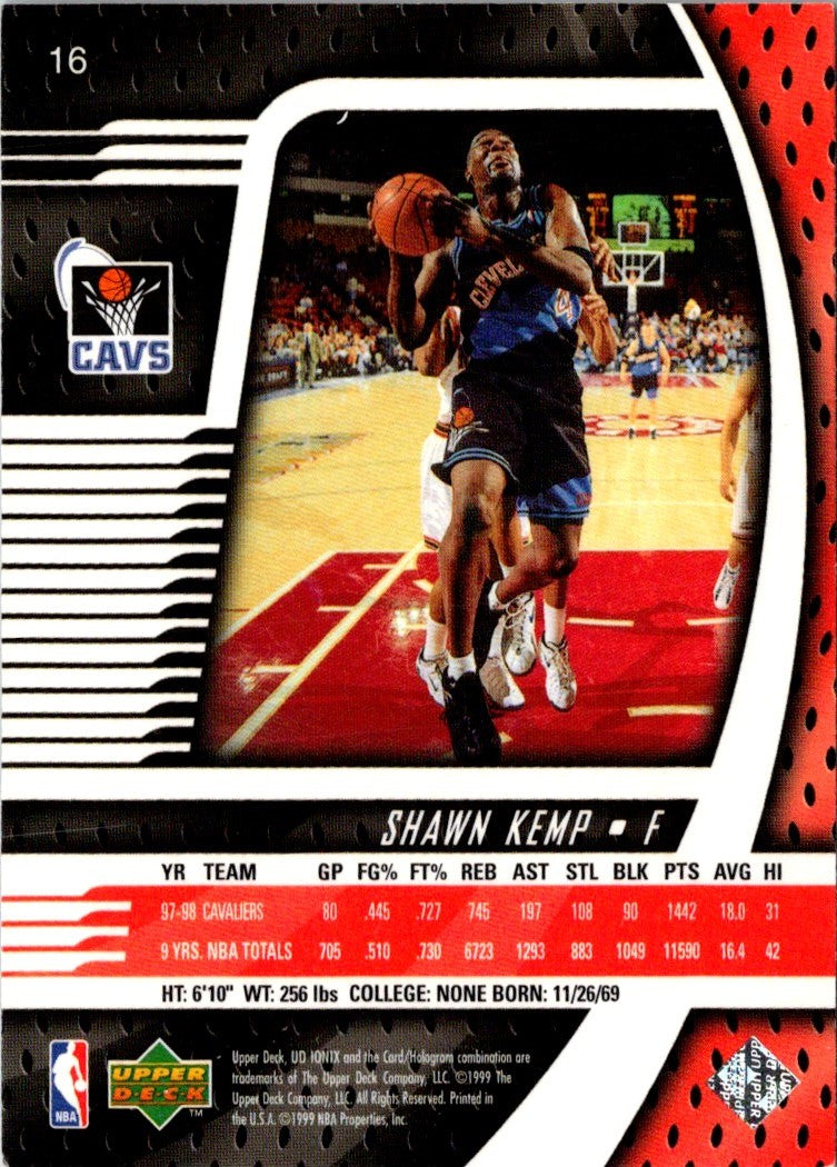 1998 Upper Deck Ionix Shawn Kemp