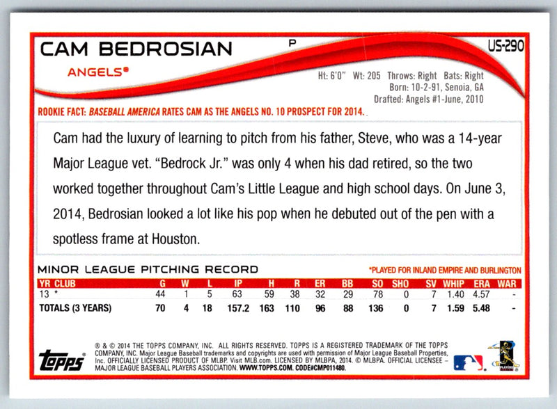 2014 Topps Update Cam Bedrosian