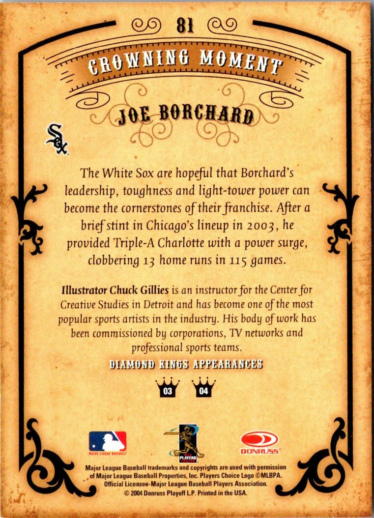 2004 Donruss Diamond Kings Joe Borchard