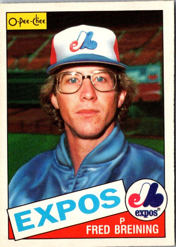 1985 O-Pee-Chee Fred Breining #36