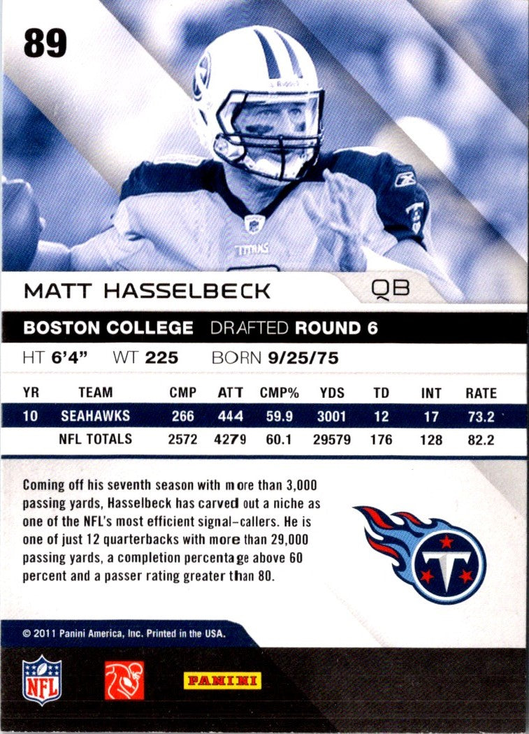 2011 Panini Absolute Memorabilia Matt Hasselbeck