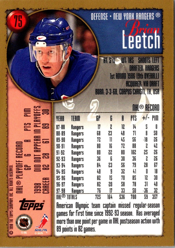 1998 Topps Brian Leetch