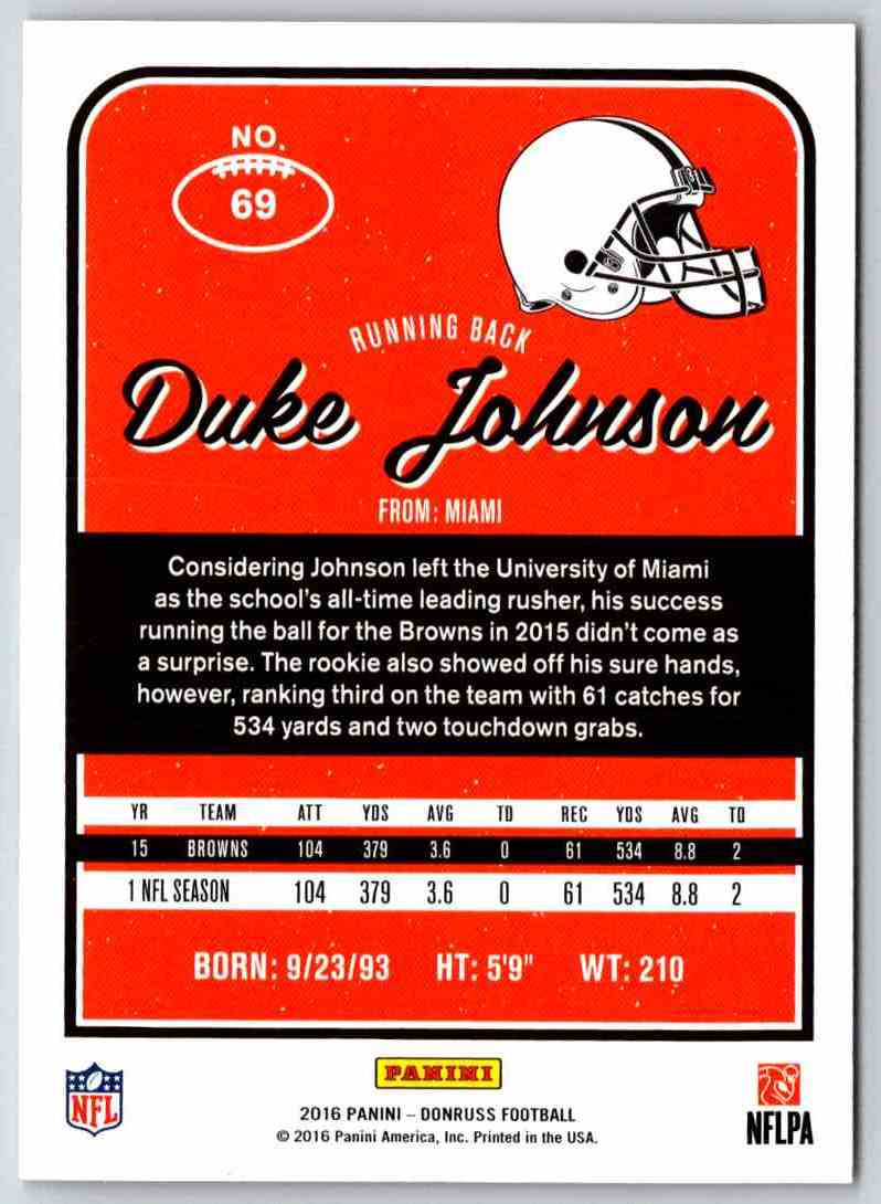 2016 Donruss Duke Johnson