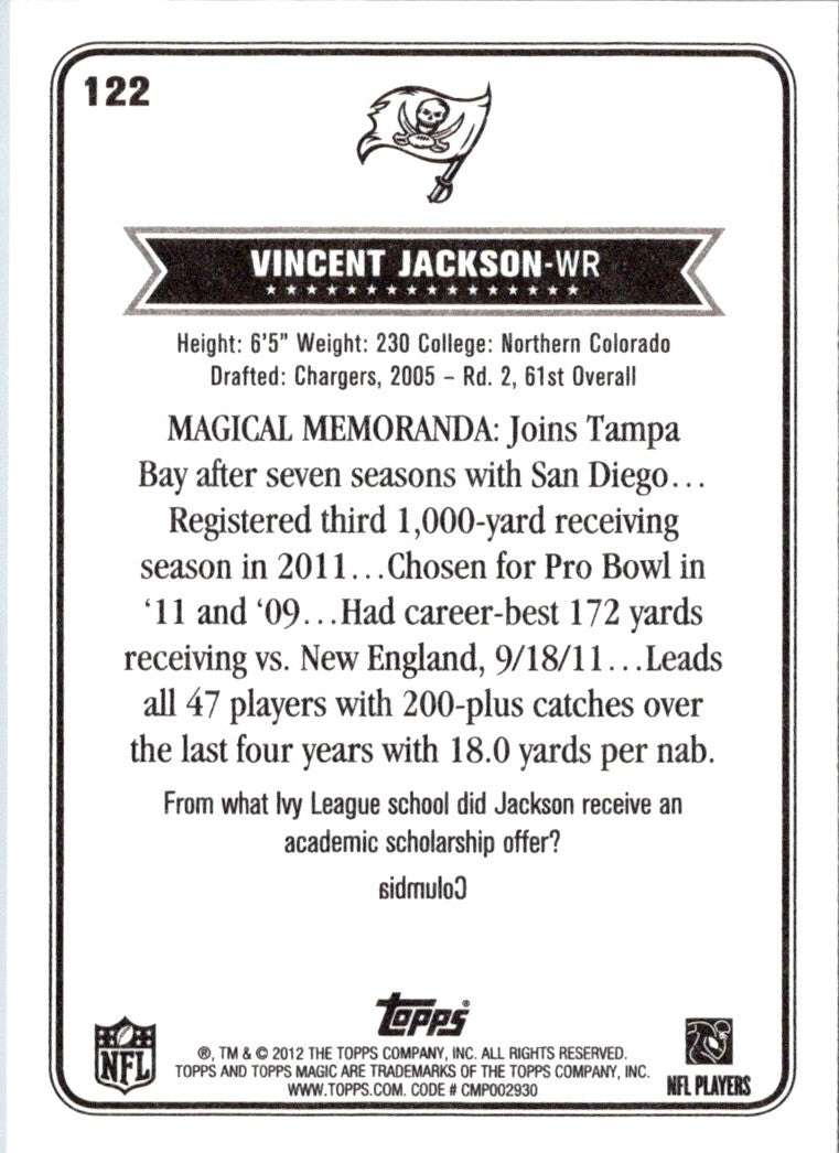 2012 Topps Magic Vincent Jackson