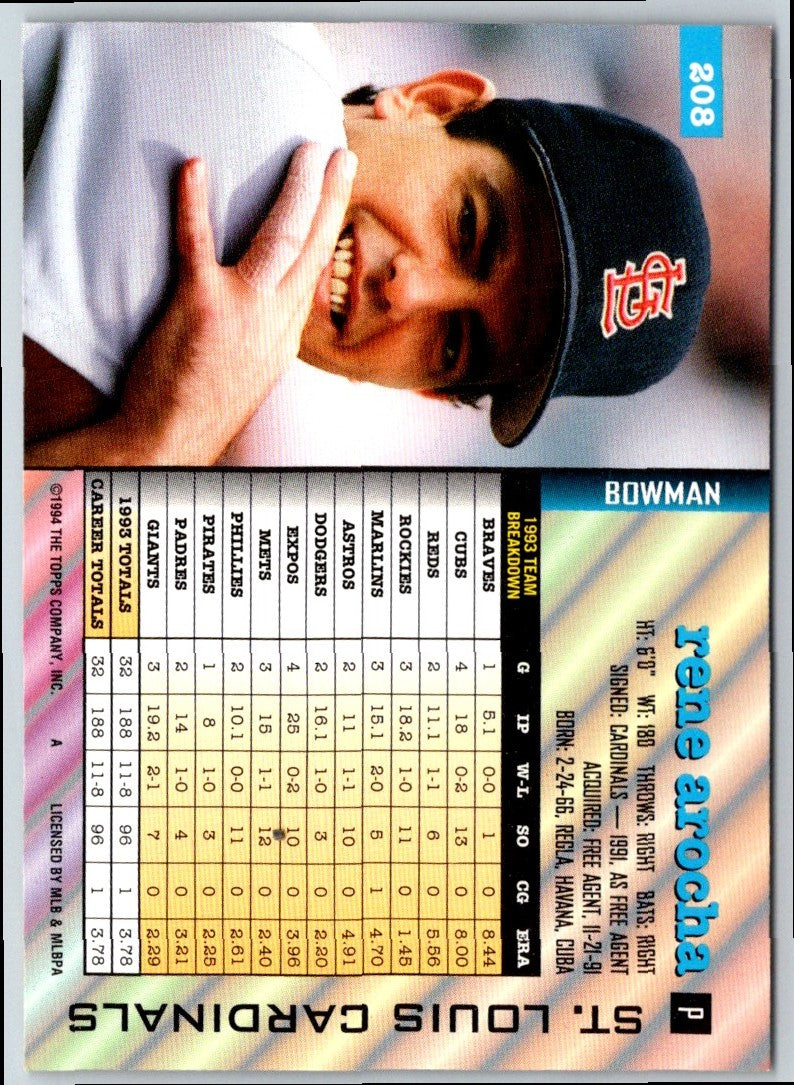 1994 Bowman Rene Arocha