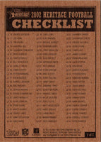 2002 Topps Heritage Checklists Checklist Checklist 1 of 2 #1