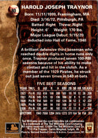 1994 Ted Williams Pie Traynor #80