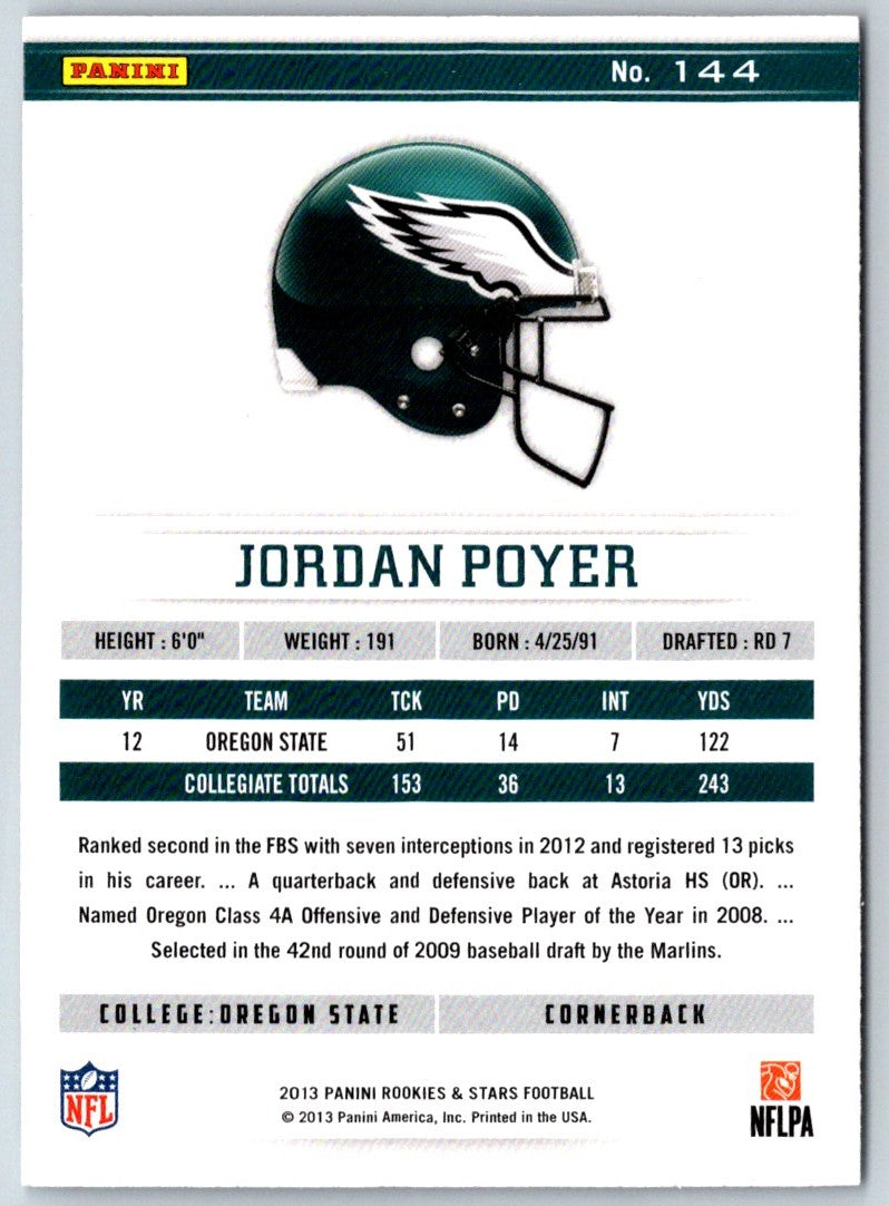 2013 Panini Jordan Poyer #