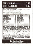 1991 Conlon Collection TSN General Crowder