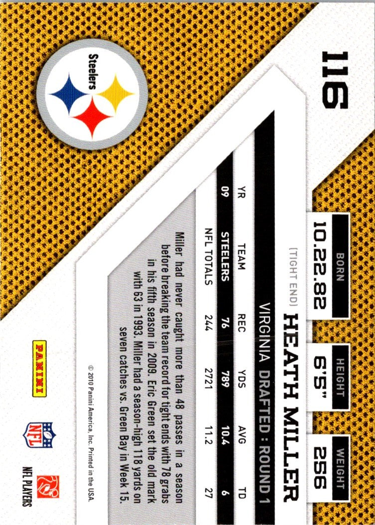 2010 Panini Rookies & Stars Heath Miller