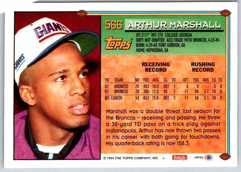 1994 Topps Arthur Marshall