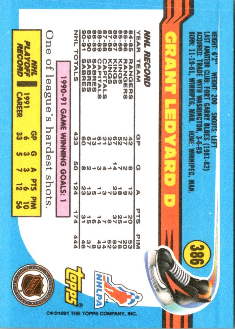 1991 Topps Grant Ledyard