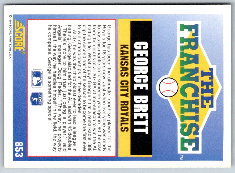 1991 Score George Brett