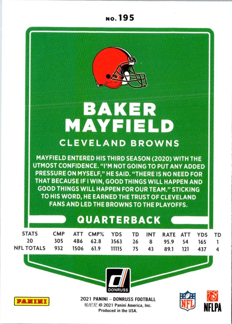 2021 Donruss Baker Mayfield