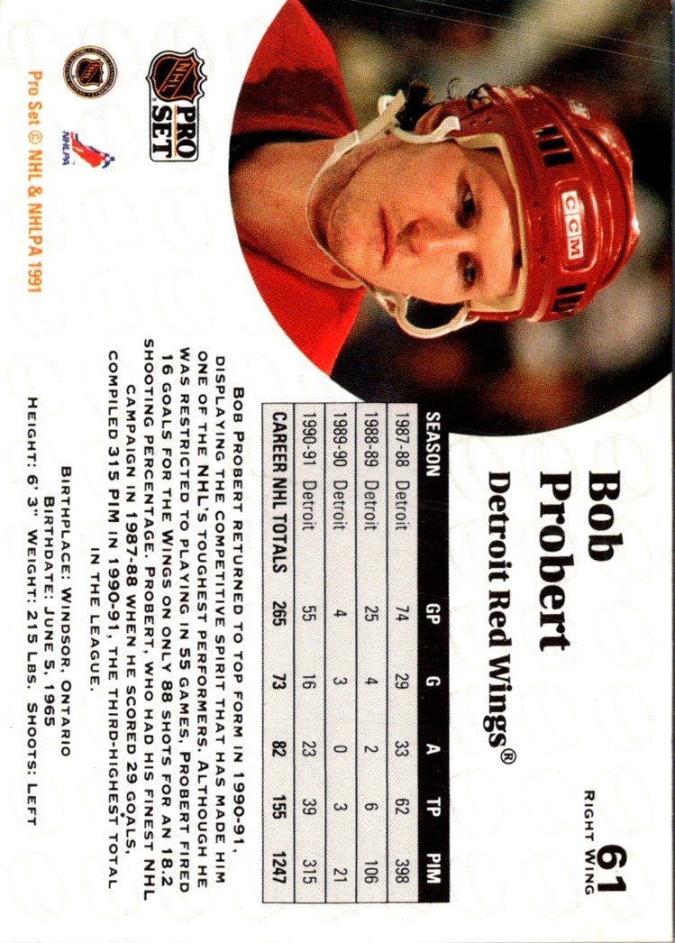 1991 Pro Set Bob Probert