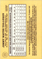 1985 Donruss Wayne Tolleson #378