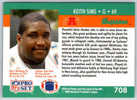 1990 Proset Keith Sims #708