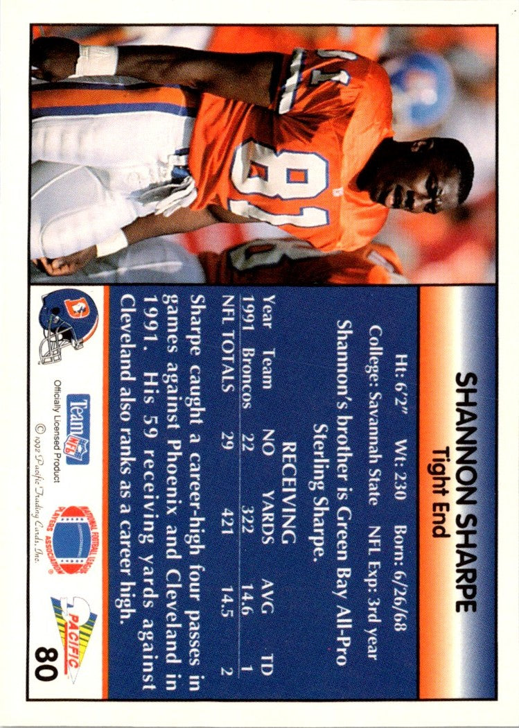 1992 Pacific Shannon Sharpe