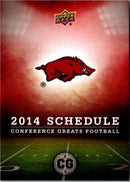 2014 Upper Deck Conference Greats Arkansas Team Schedule