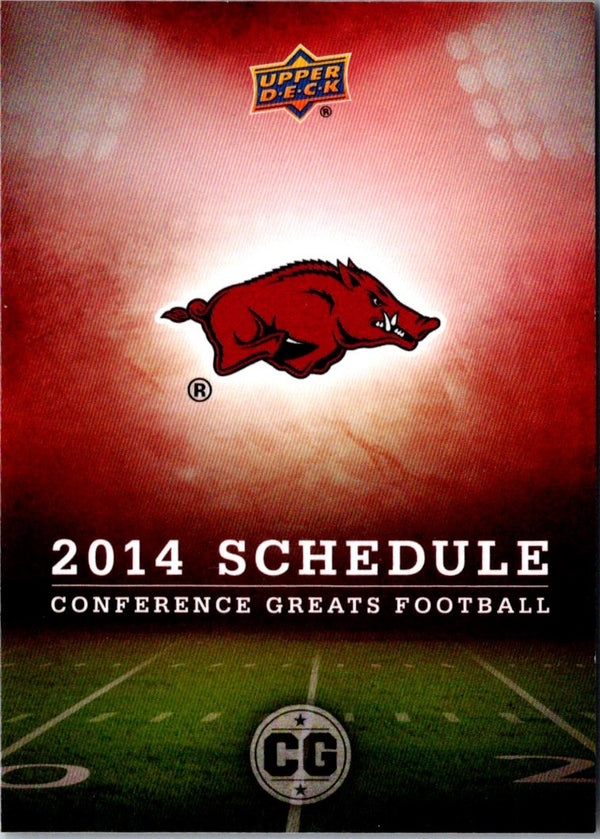 2014 Upper Deck Conference Greats Arkansas Team Schedule #28