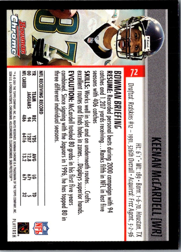 2001 Bowman Chrome Keenan McCardell