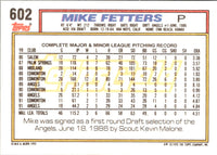 1992 Topps Mike Fetters #602
