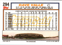 1992 Topps Dave Valle #294