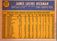1970 Topps Jim Hickman #612 EX-MT+