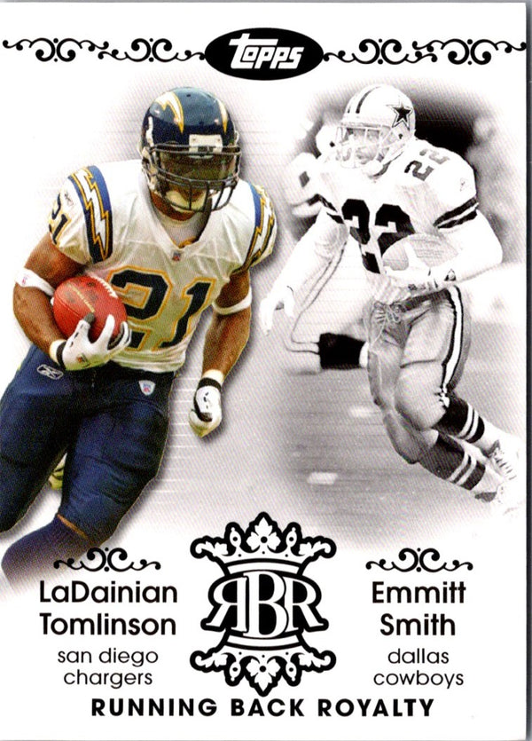 2007 Topps Running Back Royalty LaDainian Tomlinson/Emmitt Smith #RBR-LSM