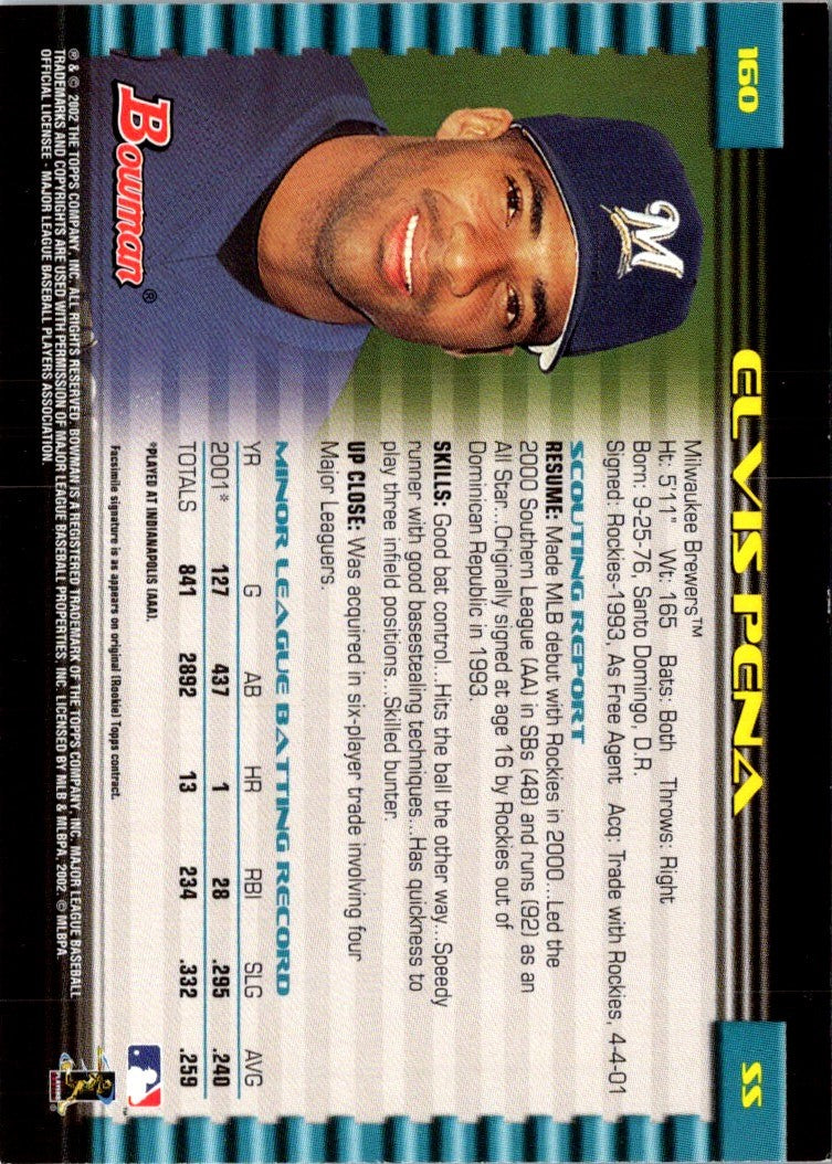 2002 Bowman Elvis Pena