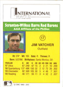 1990 CMC Scranton Red Barons Jim Vatcher