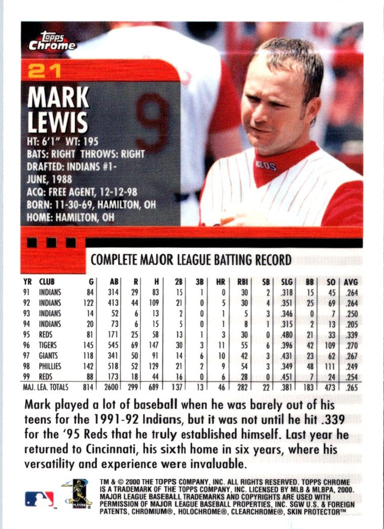 2000 Topps Mark Lewis