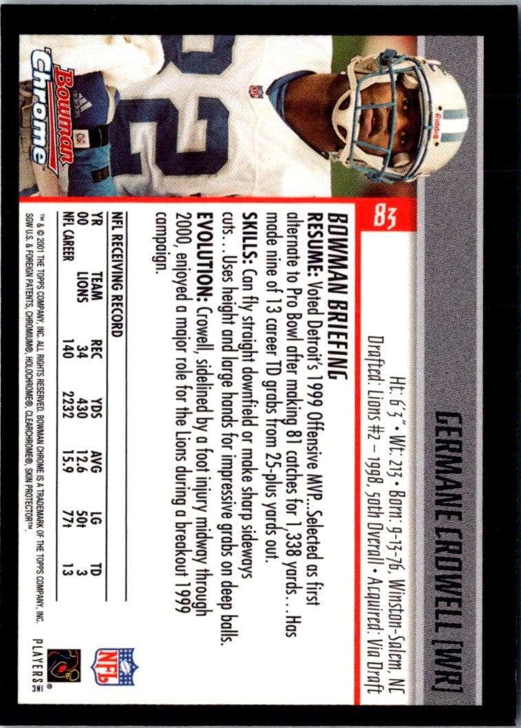 2001 Bowman Chrome Germane Crowell