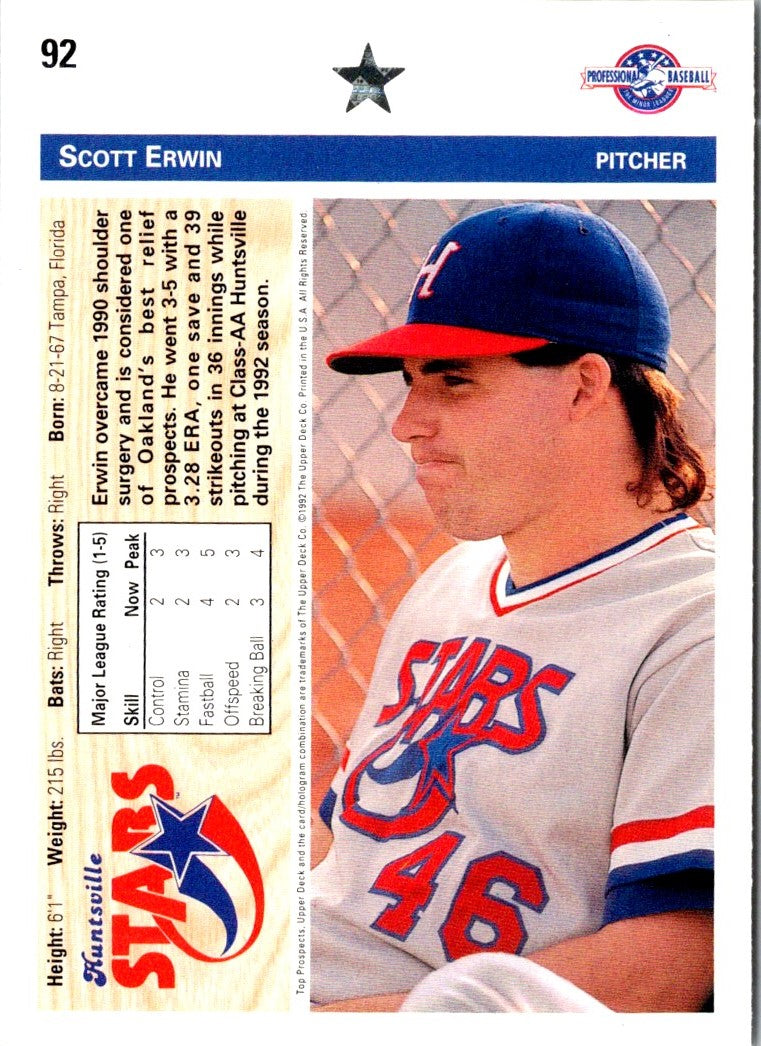 1992 Upper Deck Minors Scott Erwin