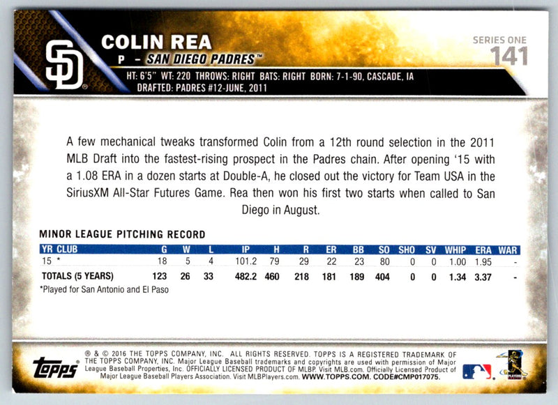 2016 Topps Colin Rea