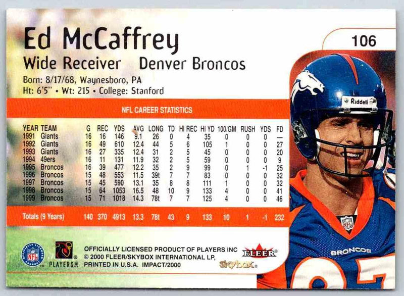 1997 Score Board Sb Ed McCaffrey