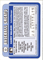 1990 Swell Baseball Greats Harry Walker #33