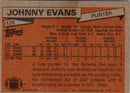 1981 Topps Johnny Evans