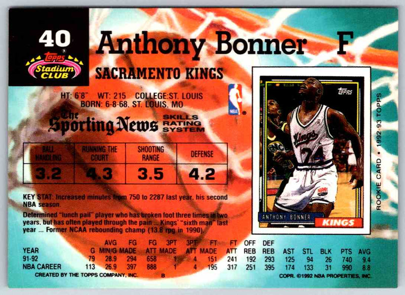 1992 Stadium Club Anthony Bonner