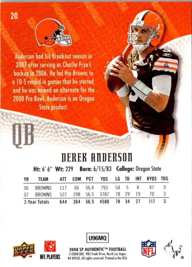 2008 SP Derek Anderson