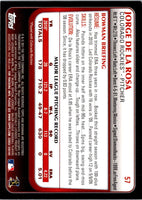 2011 Bowman Jorge De La Rosa #57