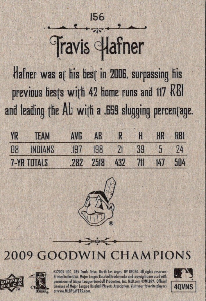 2009 Upper Deck Goodwin Champions Travis Hafner